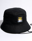 Jungle Black Cotton Bucket Hat for Adults