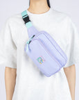 Lilac Retro Style Waist Bag with Moomin Characters