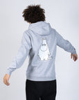 Grey Unisex Temper Hoodie with Moomintroll Embroidery