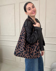 Classic Leopard Moon Bag