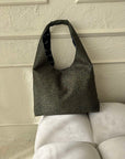 Moon Bag Heart in Khaki with Polka Dots