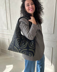 Moon Bag with Khaki Pattern