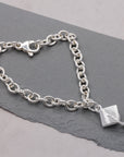 Mortar Board Personalised Silver Charm Bracelet
