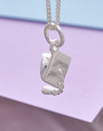 Mortar Board Graduation Cap Personalised Silver Charm