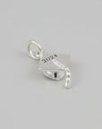 Mortar Board Graduation Cap Personalised Silver Charm