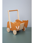 Wooden Toy Cart with Fox Design