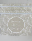 Hospital Bag Organiser Pouches - Unisex Beige Leaf Print