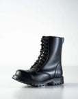 Black Leather Punk Style Boots