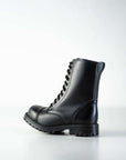 Black Leather Punk Style Boots