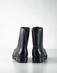 Black Leather Punk Style Boots