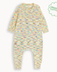 Space-Dye Organic Cotton Knitted Baby Onesie