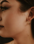 Chained Up Gold Chain Hoop Earrings