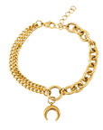 Selene Gold Crescent Moon Bracelet