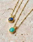 Tetra Square Gemstone Pendant: Amazonite