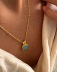 Tetra Square Gemstone Pendant: Amazonite