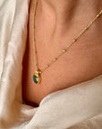 Tetra Square Gemstone Pendant with Labradorite