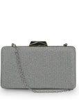 Evening Silver Bag with Chain Strap