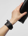 Versatile Leather Clutch Wallet with Adjustable Strap