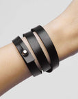 Leather Wristband Set of Three