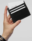 Slim Fit Leather Wallet - Black