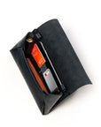 Versatile Leather Clutch Wallet with Adjustable Strap