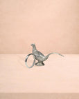 Pheasant Feathered Pewter Napkin Ring - Set of 4