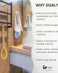Natural Sisal or Bristle Body Brush for Dry Brushing and Showers