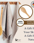Natural Sisal or Bristle Body Brush for Dry Brushing and Showers