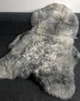 Luxury natural grey Icelandic sheepskin rug, premium undyed shorn 50mm sheep hide, ethically sourced free-range wool, best-selling sustainable home decor by Wildash London at brixbailey.com