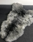 Luxury natural grey Icelandic sheepskin rug, premium undyed shorn 50mm sheep hide, ethical free-range organic fur throw by Wildash London at brixbailey.com