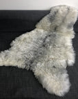 Luxury natural grey Icelandic sheepskin rug, premium shorn 50mm hide, ethically sourced free-range sheepskin, soft hypoallergenic throw by Wildash London at brixbailey.com