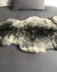 Luxury natural grey Icelandic sheepskin rug, premium undyed shorn 50mm hide, ethically sourced free-range sheep fur, best-selling sustainable home decor by Wildash London at brixbailey.com