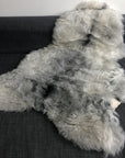 Luxury natural grey Icelandic sheepskin rug, premium undyed shorn 50mm hide, ethically sourced free-range sheep fur, best-selling sustainable home decor by Wildash London at brixbailey.com