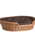 Eco Friendly Handwoven Wicker Dog Bed with Cushion