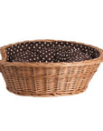 Eco Friendly Handwoven Wicker Dog Bed with Cushion