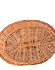 Cozy Natural Wicker Dog Bed With Cushion