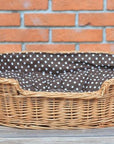 Eco Friendly Handwoven Wicker Dog Bed with Cushion