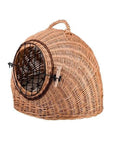 Cozy Natural Wicker Pet Carrier with Cushion