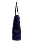 Navy Blue Pebbled Leather Tote Shopper - Brix + Bailey