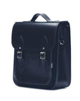Handmade Leather City Backpack - Navy Blue