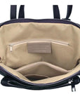 Navy Pocket Ethical Leather Backpack