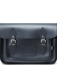Handmade Leather Satchel - Navy Blue