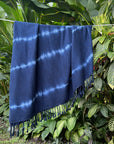 Navy Tie Dye Turkish Beach Towel