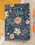 A5 Handmade Notebook with Autumnal Floral Design