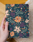 A5 Handmade Notebook with Autumnal Floral Design