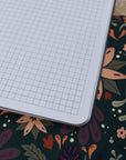 A5 Handmade Notebook with Autumnal Floral Design
