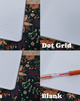 A5 Handmade Notebook with Autumnal Floral Design