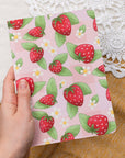 A5 Handmade Notebook with Strawberry Design