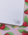A5 Handmade Notebook with Strawberry Design