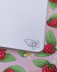 A5 Handmade Notebook with Strawberry Design